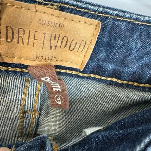 DRIFTWOOD Colette Embroidered Floral Cropped Jeans High Rise Women's 31 - Picture 9 of 11